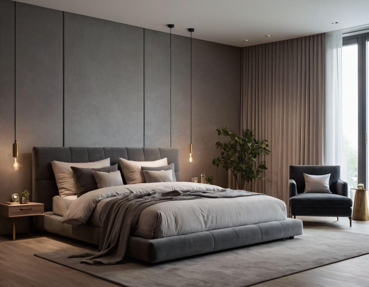 thiết kế nội thất phòng ngủ tối giản
